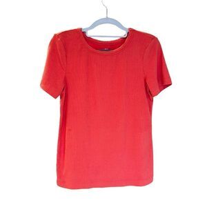 Jockey Women's Ribbed Short Sleeve Ribbed Tee / Sleep Shirt Coral Med